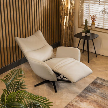 Quatropi Svago Leather Recliner Armchair Beige