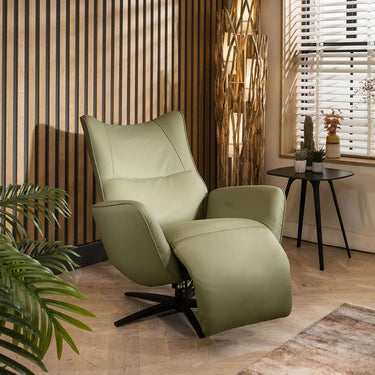 Quatropi Svago Leather Recliner Armchair Green
