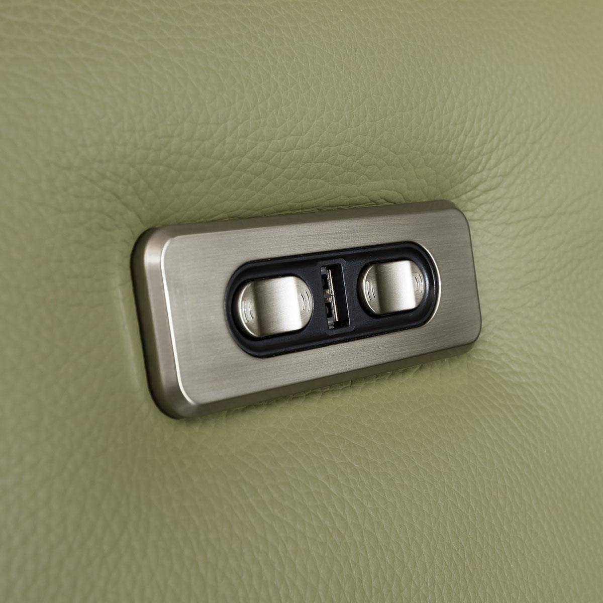 Quatropi Svago Leather Recliner Armchair Green
