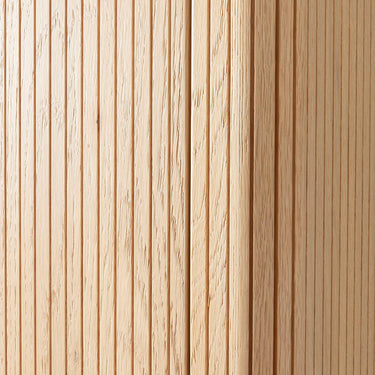 Quatropi Tall Modern High Cabinet Tallboy Larder Grooved Oak 200cm 
