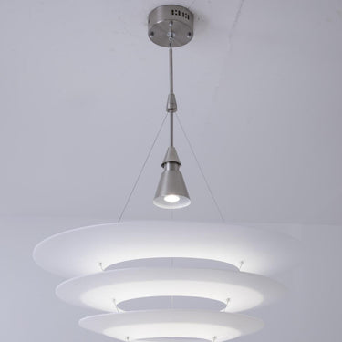 Quatropi Ultra-Modern White Tiered Ring Chandelier Ceiling Light Pendant 68cm