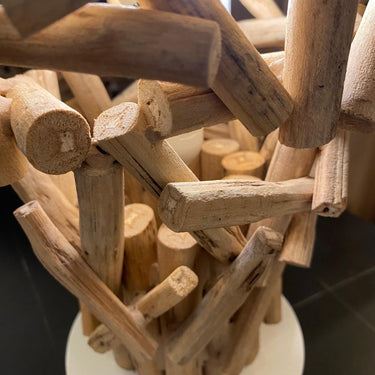 Quatropi Unique Designer  Driftwood Table Lamp/Light 40cm high Muan small