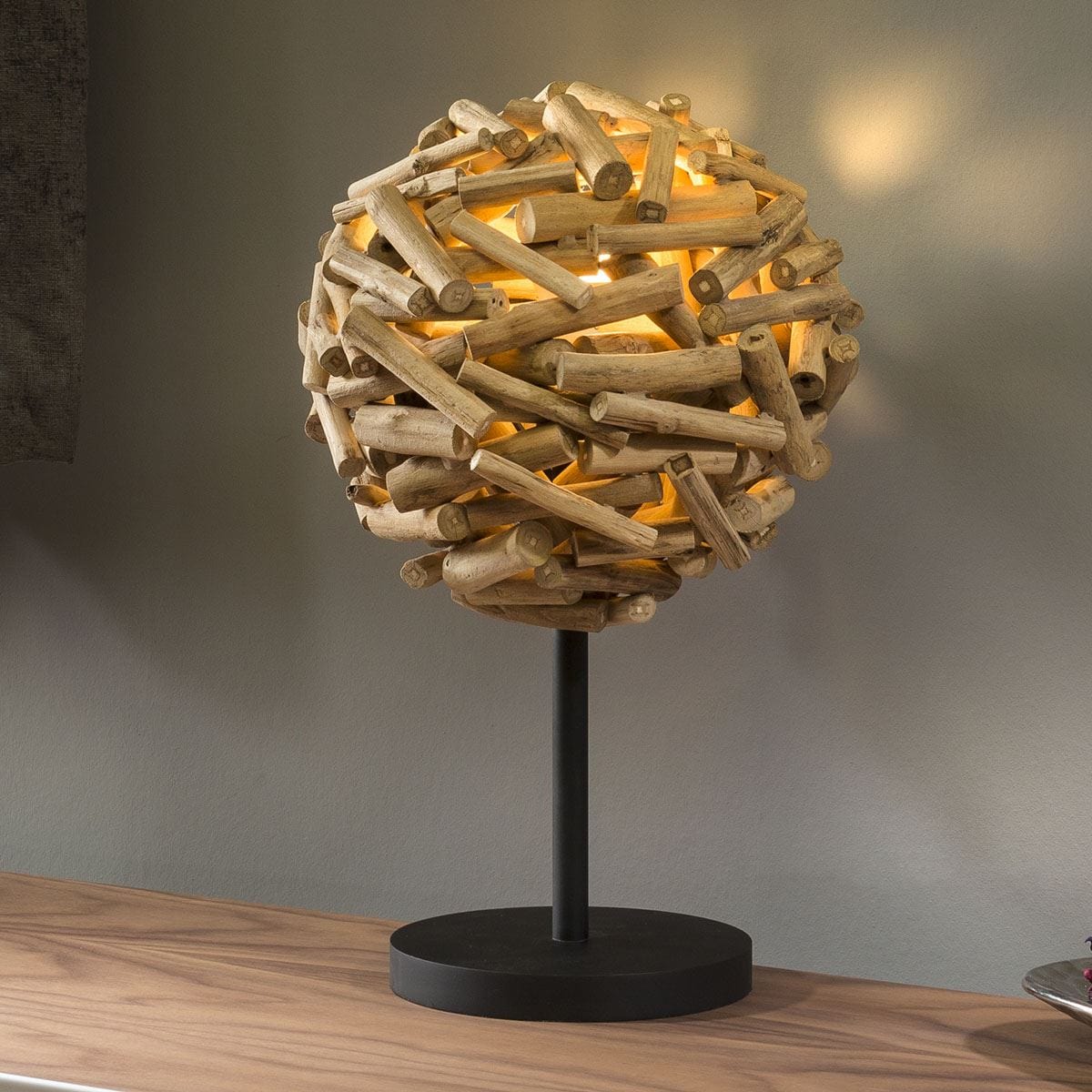 Quatropi Unique Designer Tree Shape Driftwood Table Lamp/Light 50cm high Malaca