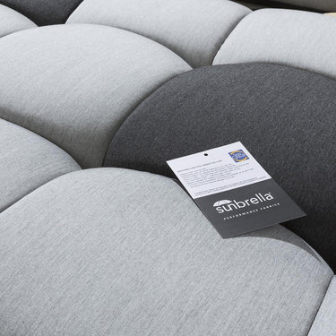 Quatropi Unique Garden Cushioned Sun Lounger Grey Sunbrella Outdoor Fabric