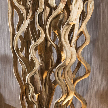 Quatropi Unique Modern Designer driftwood halogen Floor Lamp/Light white 1.75m