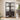 Quatropi Unique Tall Bookshelf Display Unit Cabinet Black Oak Brass 203cm