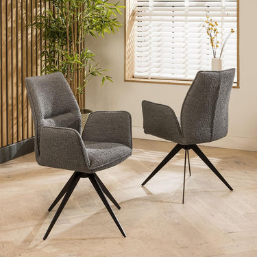 Quatropi White Ceramic Dining Table And 6 Chairs Grey Modern Dining Set 180cm