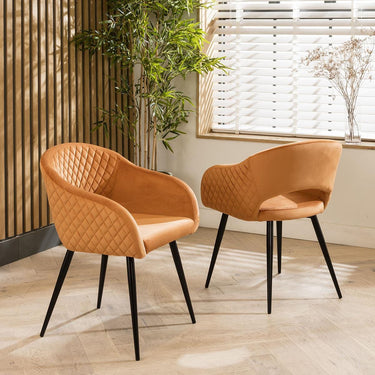 Quatropi White Ceramic Dining Table And 8 Chairs Orange Velvet Dining Set 180cm