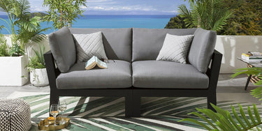 Quatropi Zara Modular Garden Sofa Set Grey 186x93cm S2