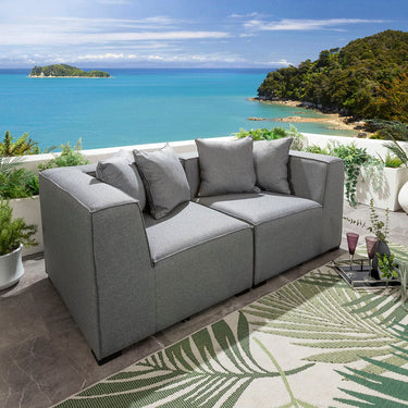 Quatropi Zeus Modular Corner Section Grey 90x90cm