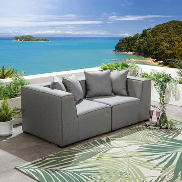 Quatropi Zeus Modular Outdoor Garden Sofa Set Grey 180cm S2