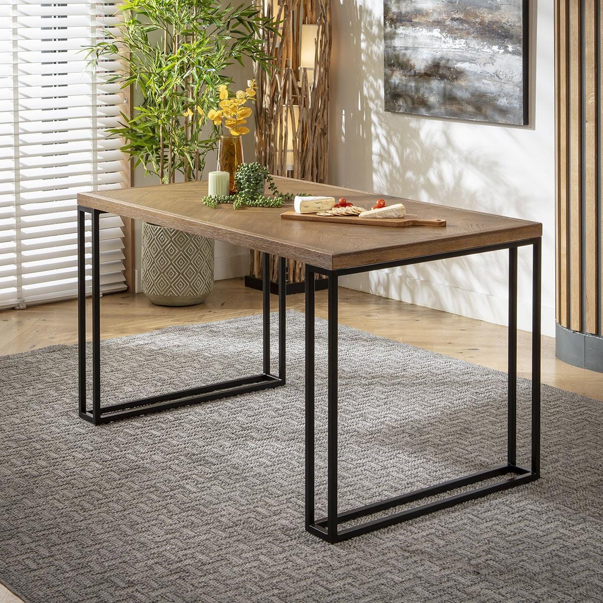 Zoe 6 Seat Solid Wood Herringbone Dining Set Red Stained Wood – Quatropi