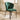 Quatropi Zoe Modern Velvet Dining Chair Emerald Green & Black