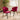 Quatropi Zoe Stained Solid Round Wooden 6 Seater Dining Set Red