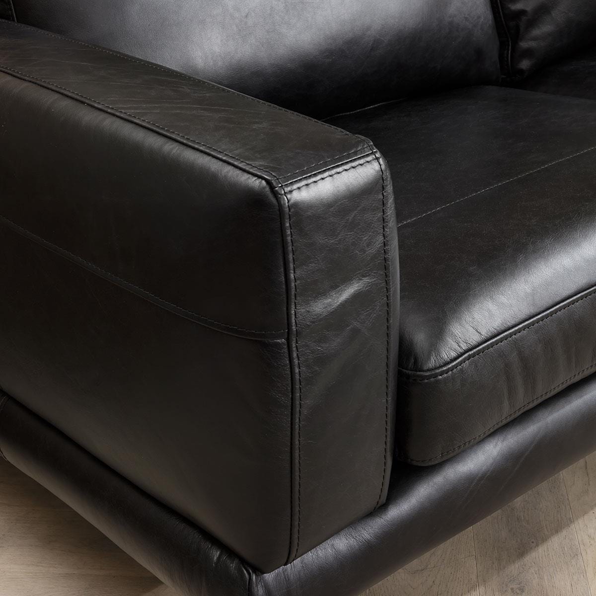Quatropi Contemporary 2 Seater Luxury Leather Sofa - Custom Real Leather Options - 178cm