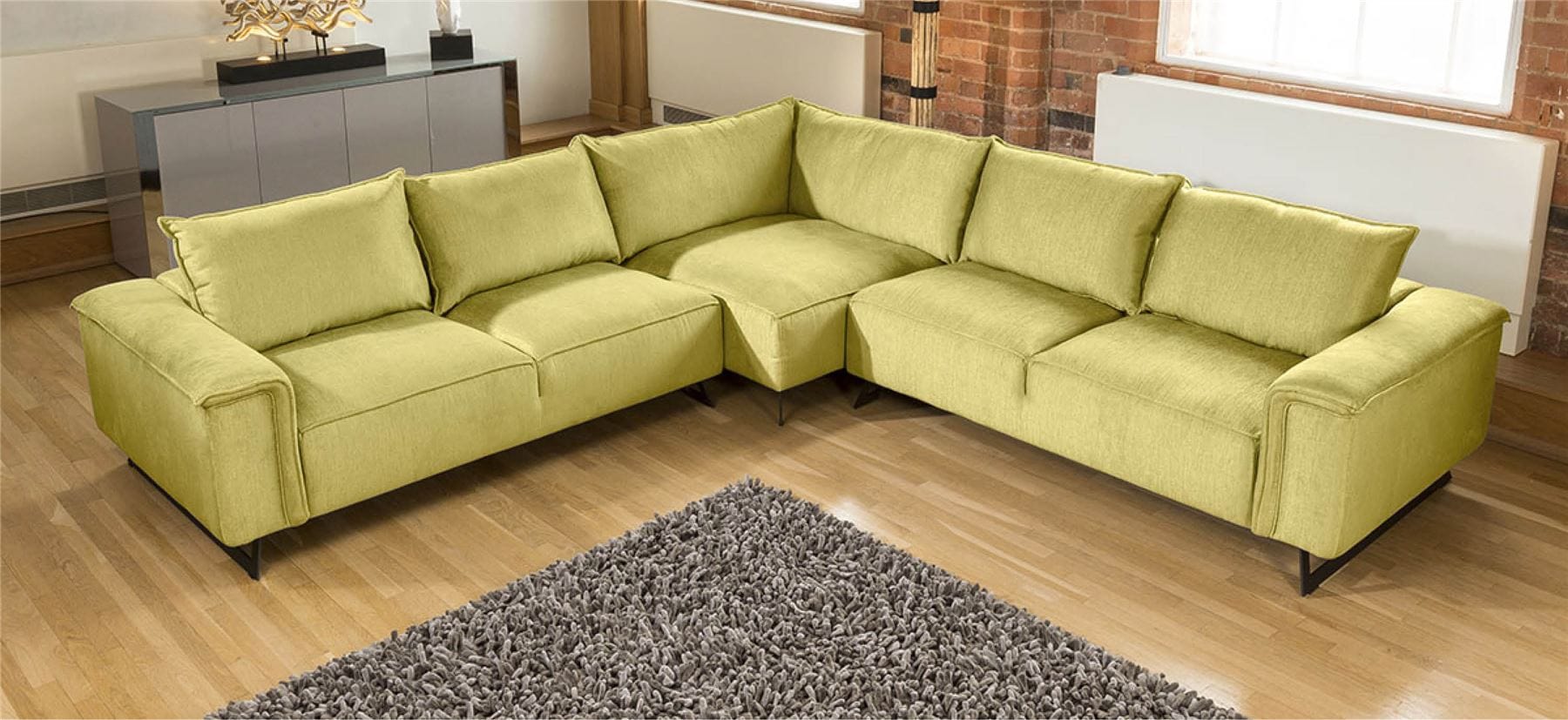 Quatropi Effie Hand Crafted L Shape Oversize Corner Sofa Many Fabrics 3.3x3.3m