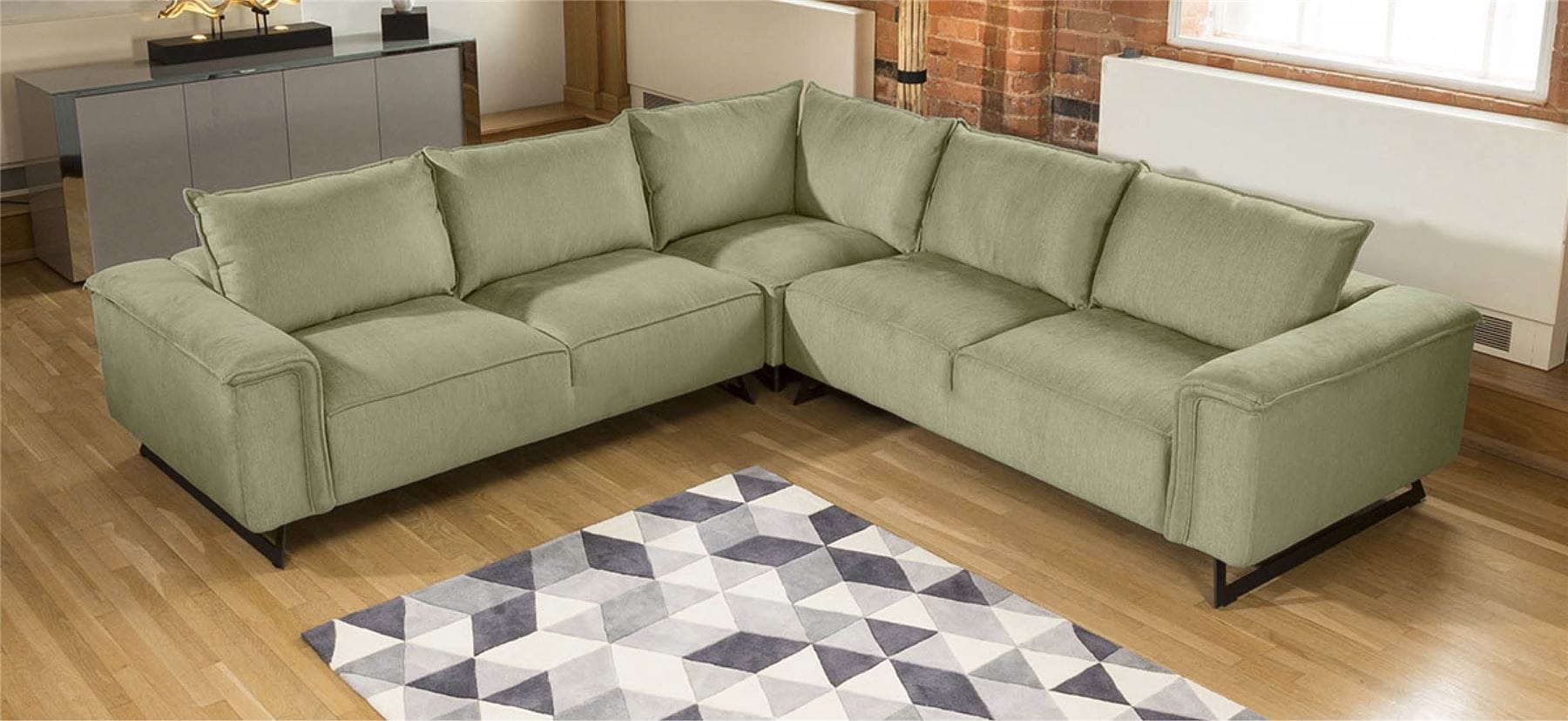Quatropi Extra Large U Shape Corner Effie Modular Sofa Many Fabrics 3 x 3m