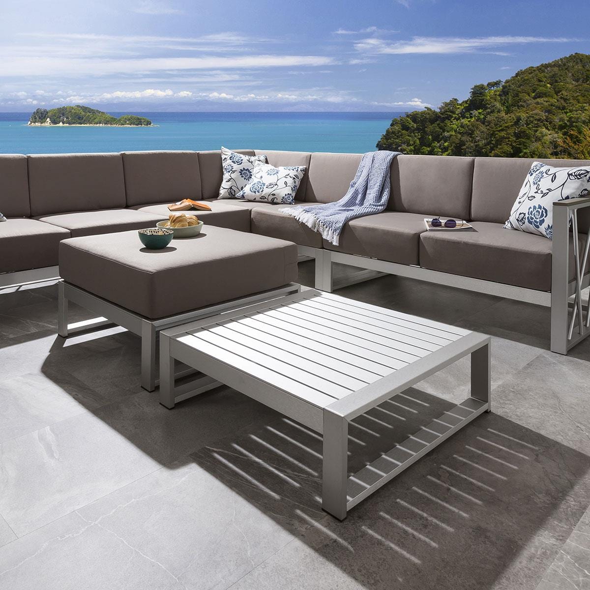 Quatropi Footstool Modular Sofa Section | Xanado Beach