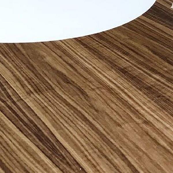 Quatropi Large Round Lacquered Walnut White Gloss Dining Table Glass Insert 1.8