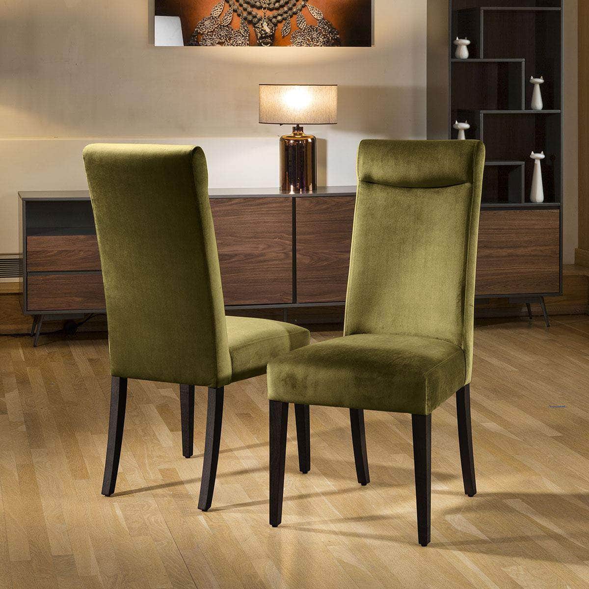 Quatropi Luxury Made to Order Quatropi Premium High Back Dining Chair x2 Velvet