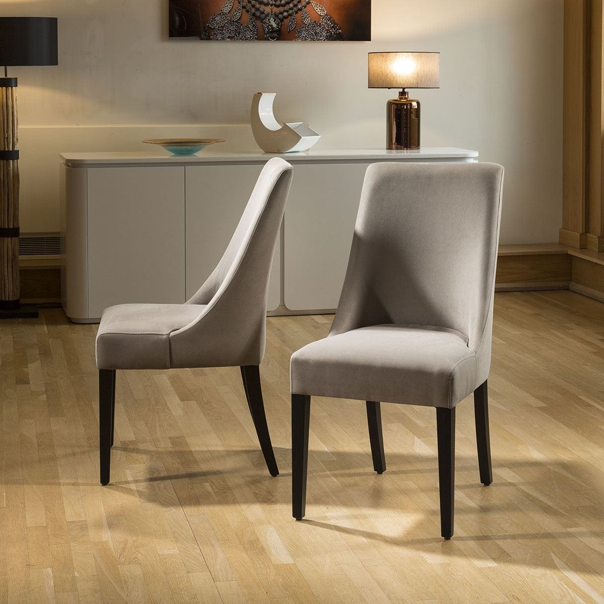 Quatropi Premium Quality Extra Comfy Wide Made to Order Dining Chairs x2 Velvet