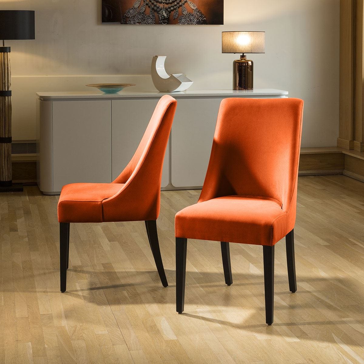 Quatropi Premium Quality Extra Comfy Wide Made to Order Dining Chairs x2 Velvet