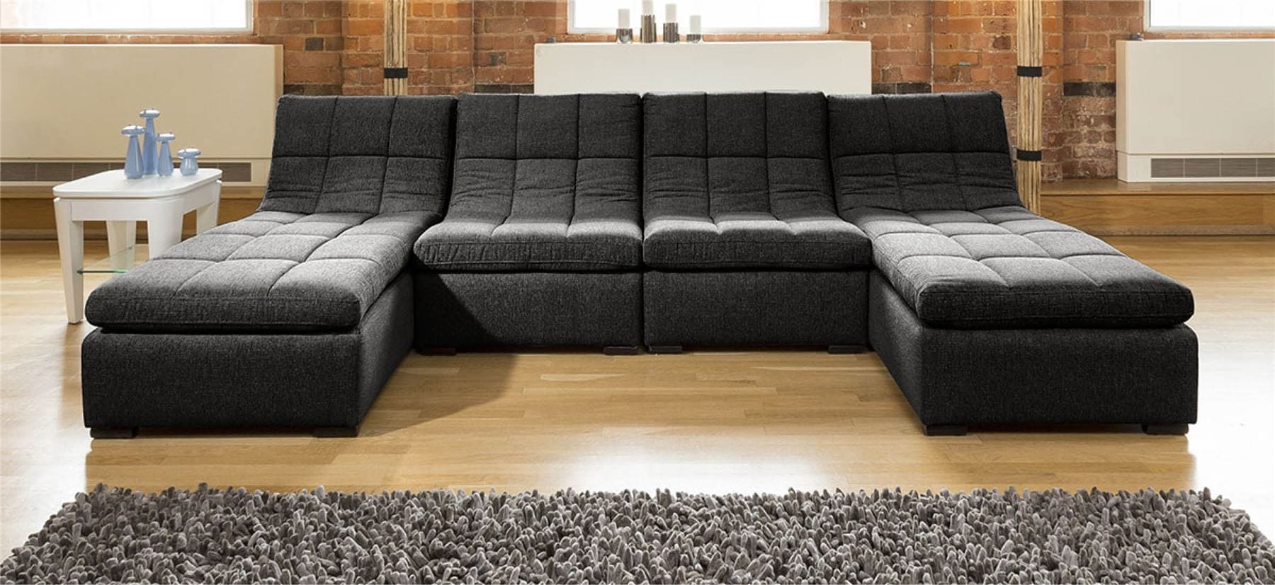 Quatropi Quatropi Designer Relax Range U Shaped Sofa Luxury 4 Seater U1