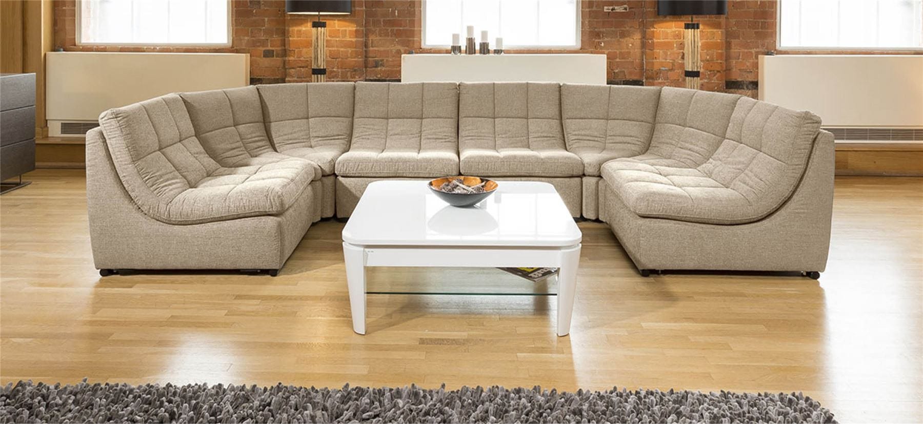 Quatropi Quatropi Designer Relax Range U Shaped Sofa Luxury 6 Seater U3