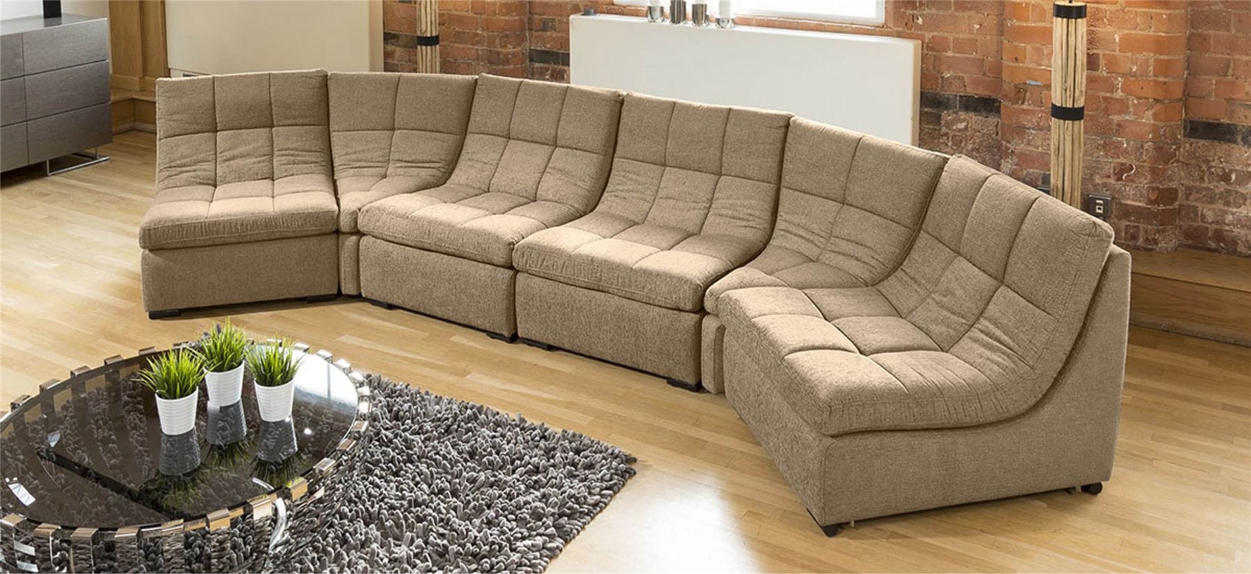 Quatropi Quatropi Designer Relax Range U Shaped Sofa Luxury 6 Seater U4