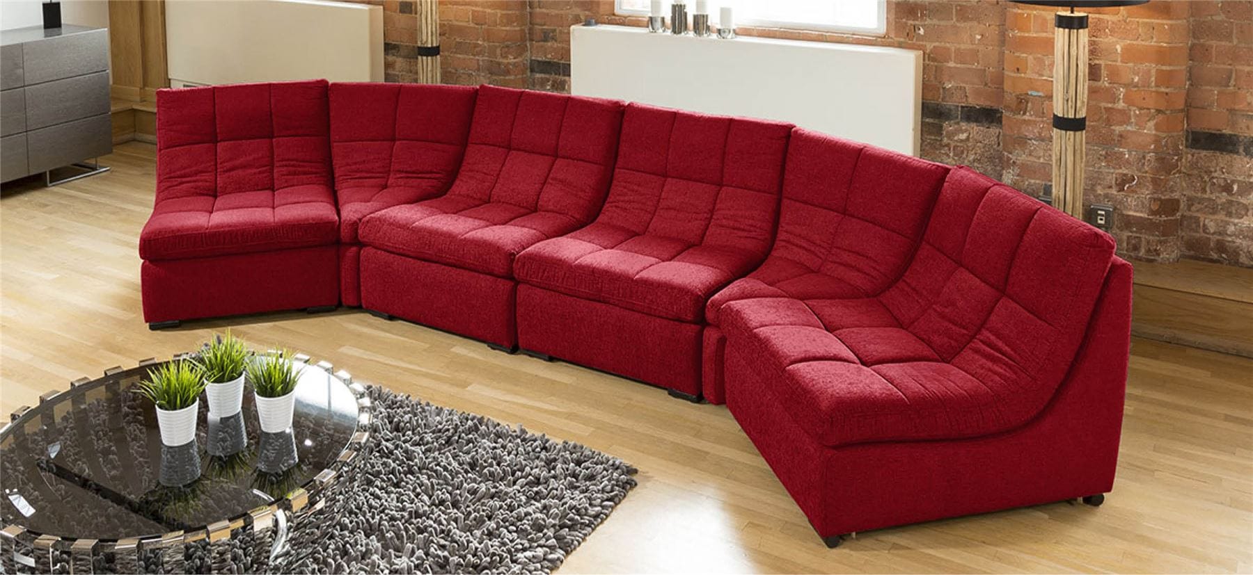 Quatropi Quatropi Designer Relax Range U Shaped Sofa Luxury 6 Seater U4