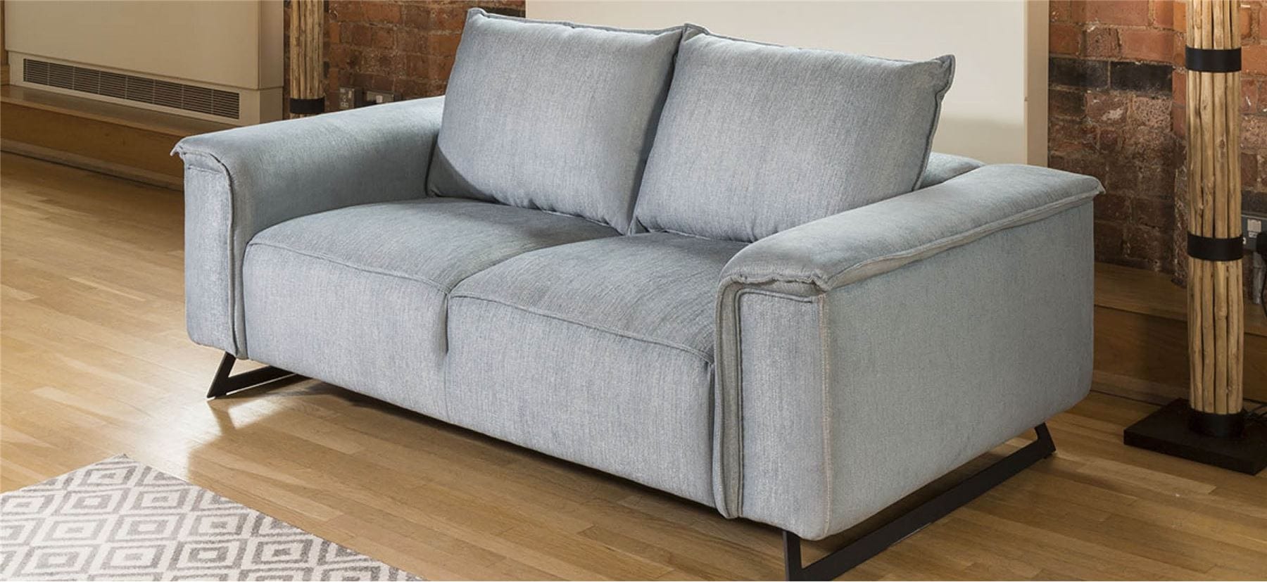 Quatropi Quatropi Effie Premium Large 2 Seater Sofa Soft Sit Many Fabrics 2.2mt