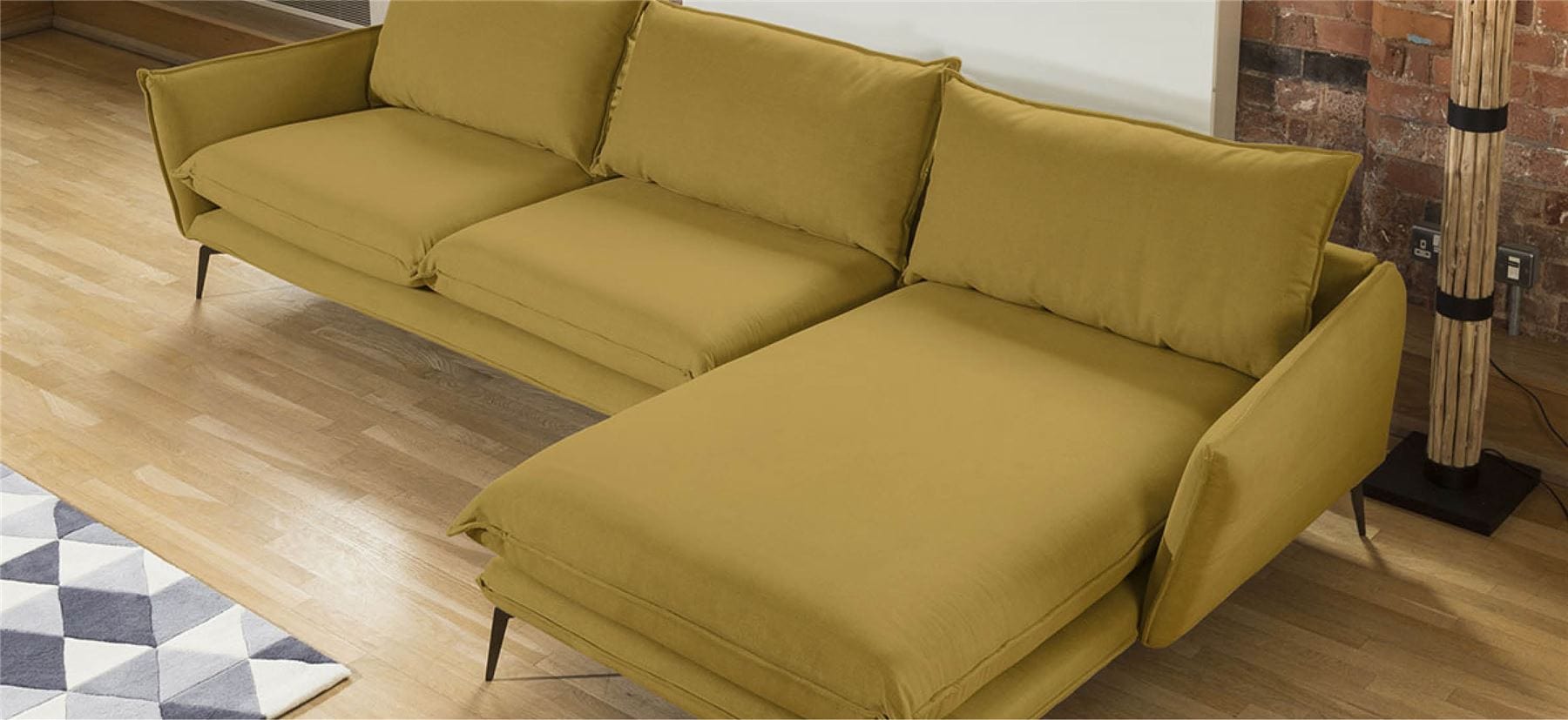 Quatropi Rachel Super Large L Shape Corner Modular Sofa Many Fabrics 3.35 x 1.6m