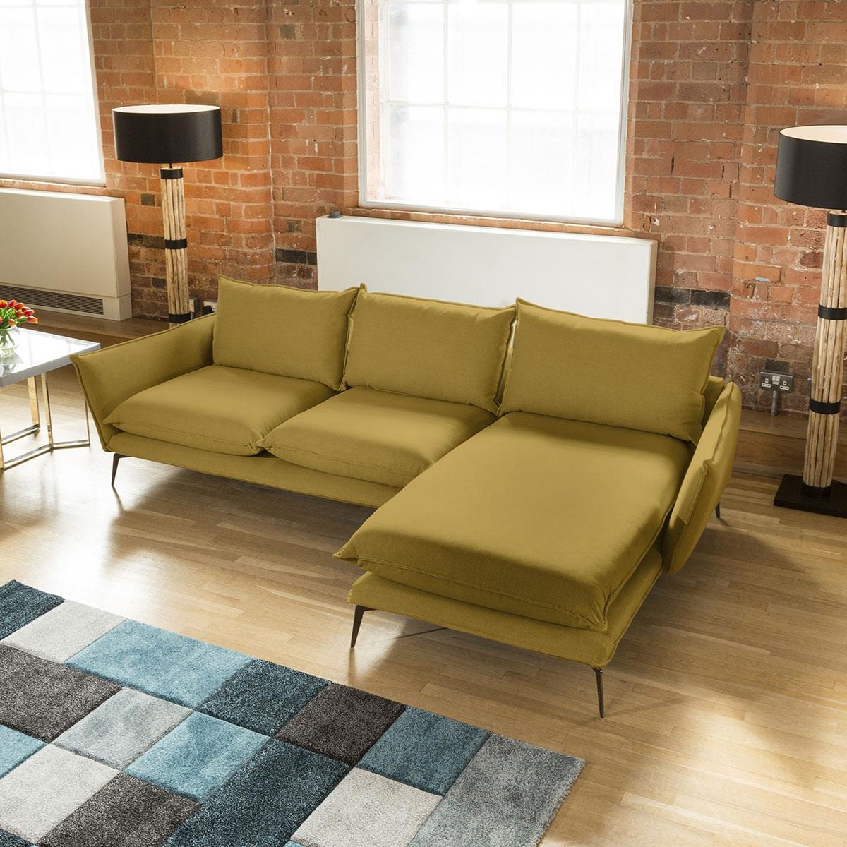 Quatropi Rachel Wide L Shape Corner Modular Sofa Chaise Many Fabrics 2.8 x 1.6m