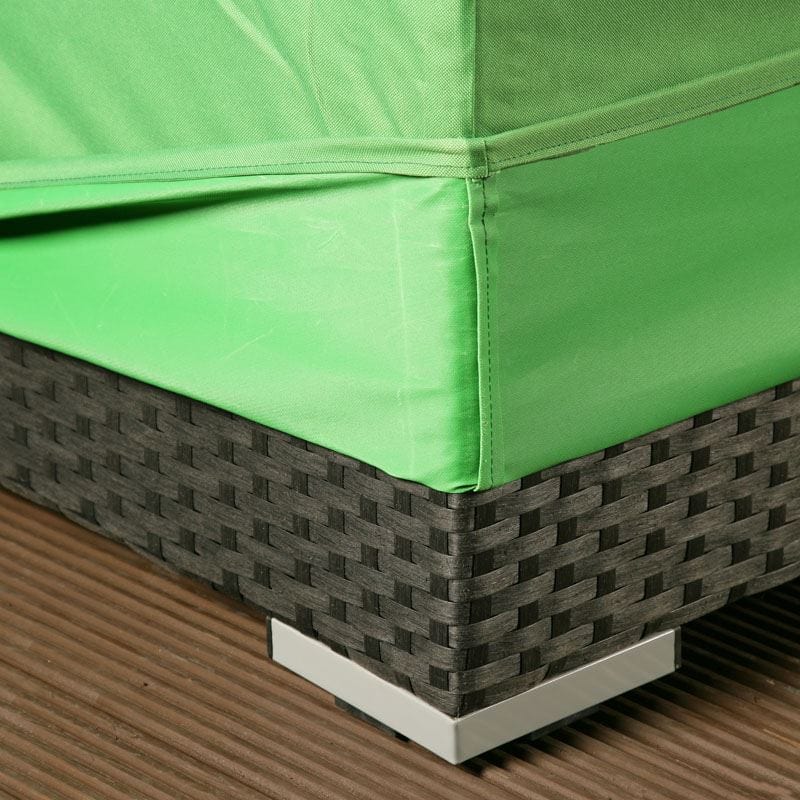 Quatropi Rain / Weather Cover in Green for outdoor coffee table / footstool 04