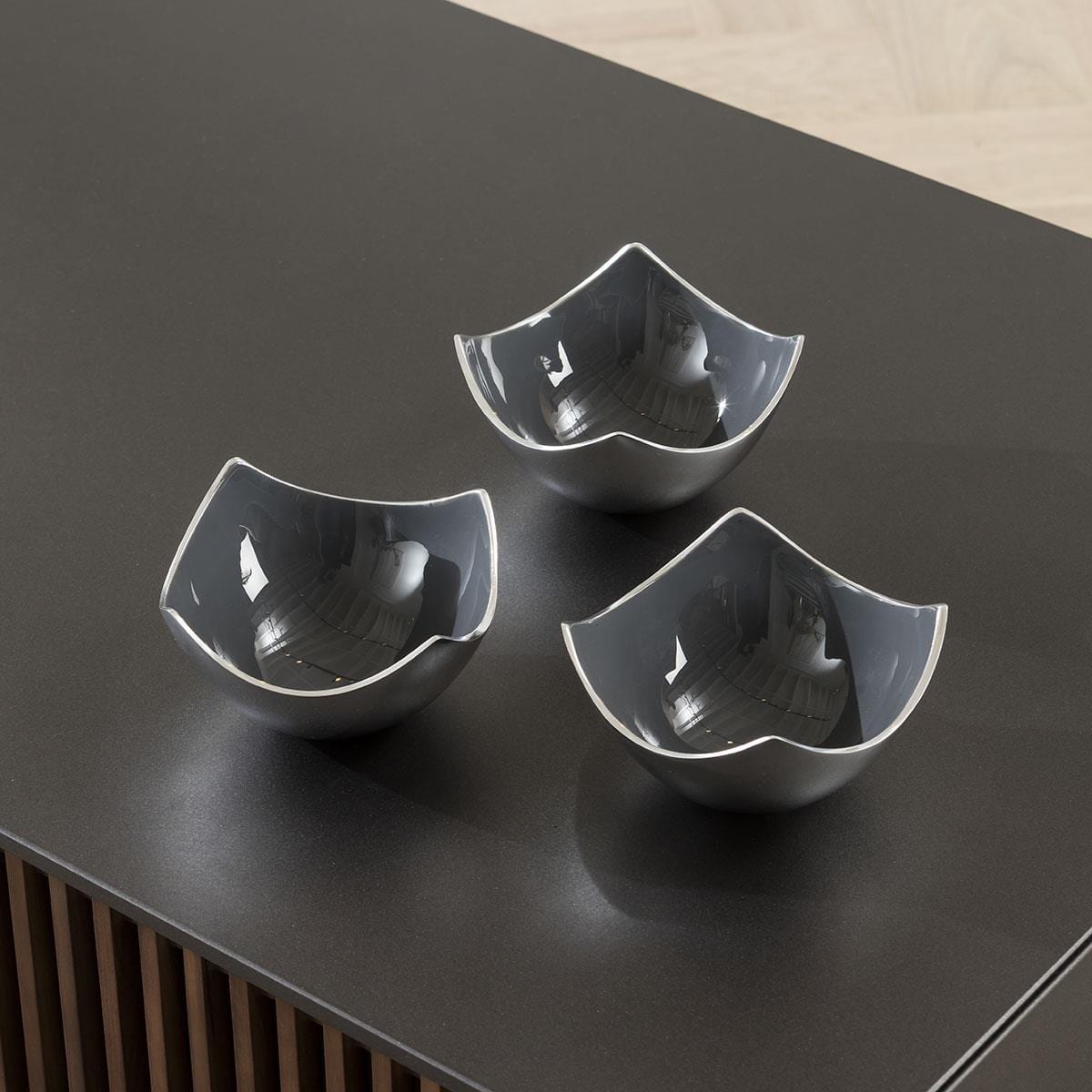 Quatropi Set of 3 Decorative 4-Corner Bowls Small