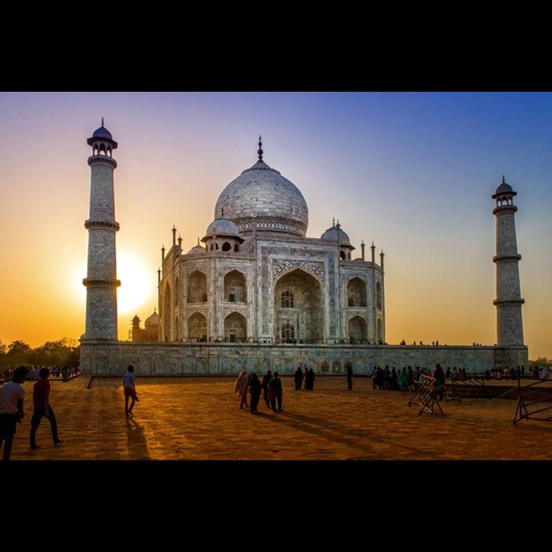 Quatropi Stunning Large photographic 800x1200 Acrylic Art Taj Mahal Sunset 4947