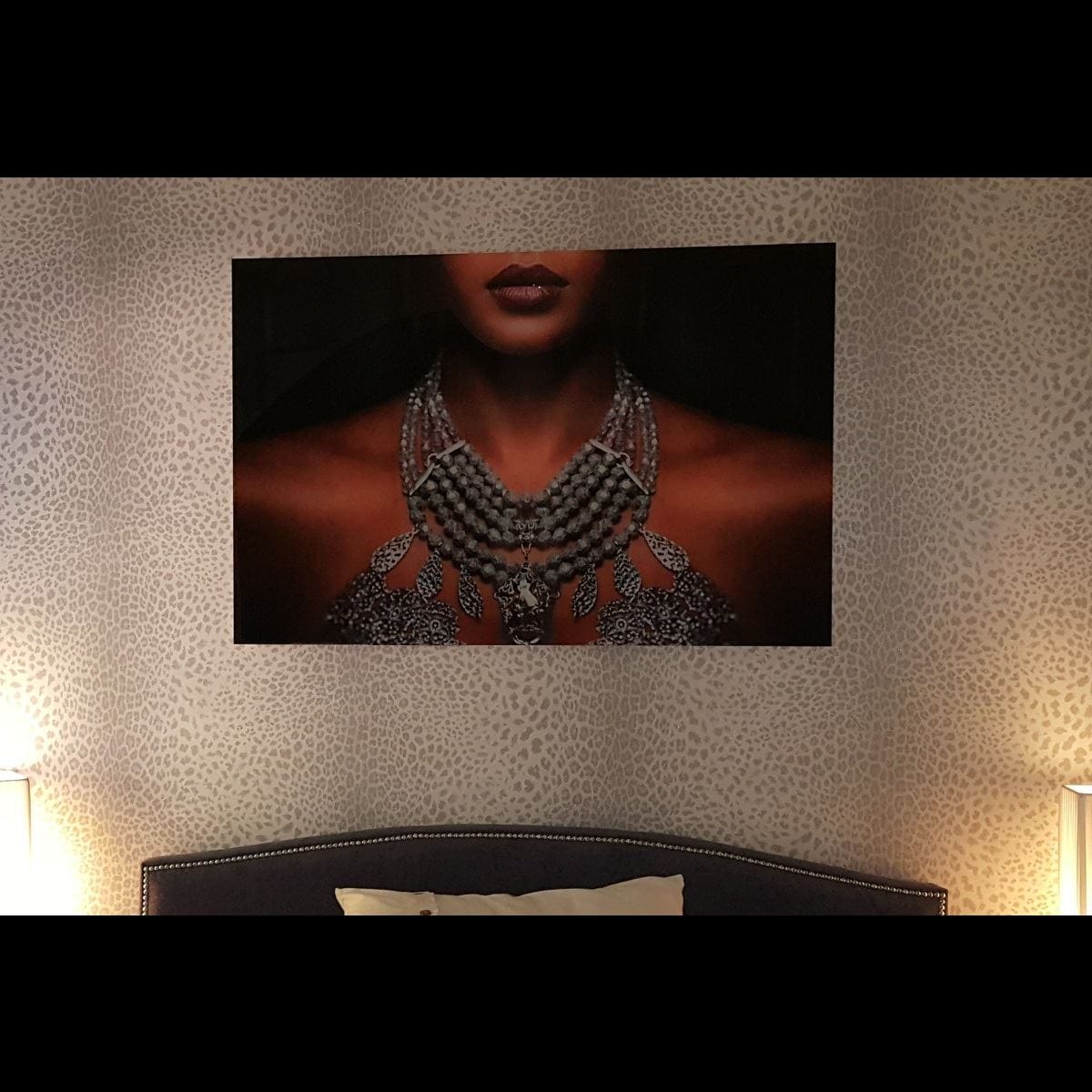 Quatropi Stunning Large photographic Art On Acrylic. Lady With Necklace 7204